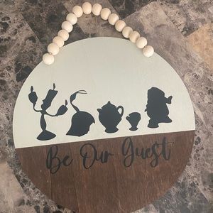 Beauty and the beast - be our guest sign